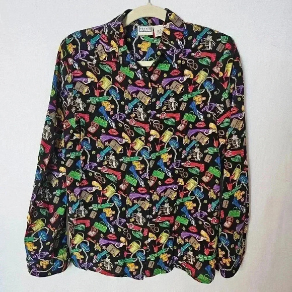 ♥Edward petite VINTAGE NORSTROM shopping SILK blouse - Picture 1 of 10
